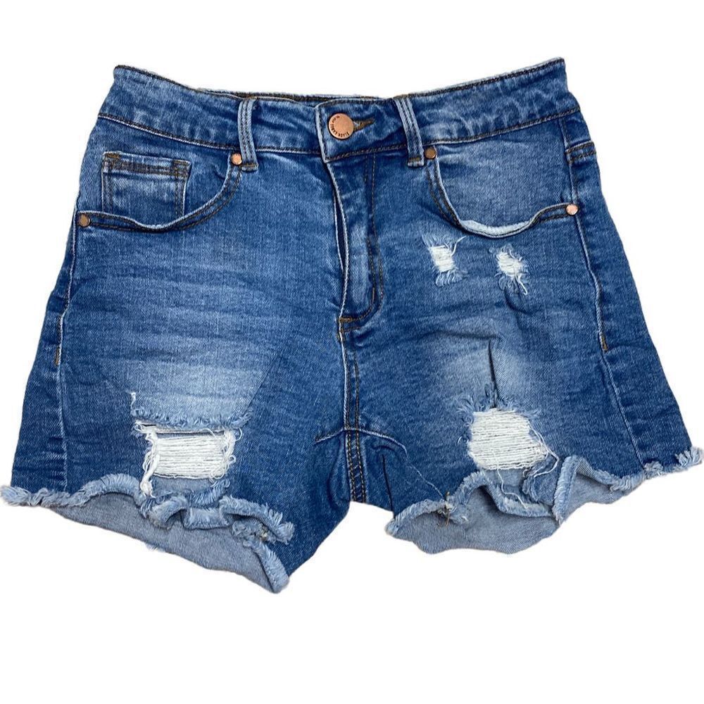 Black Label C’EST To High Rise Denim Shorts Size Small